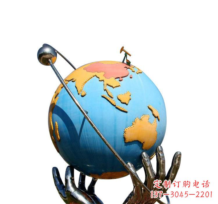 聊城不锈钢地球雕塑象征着世界和平