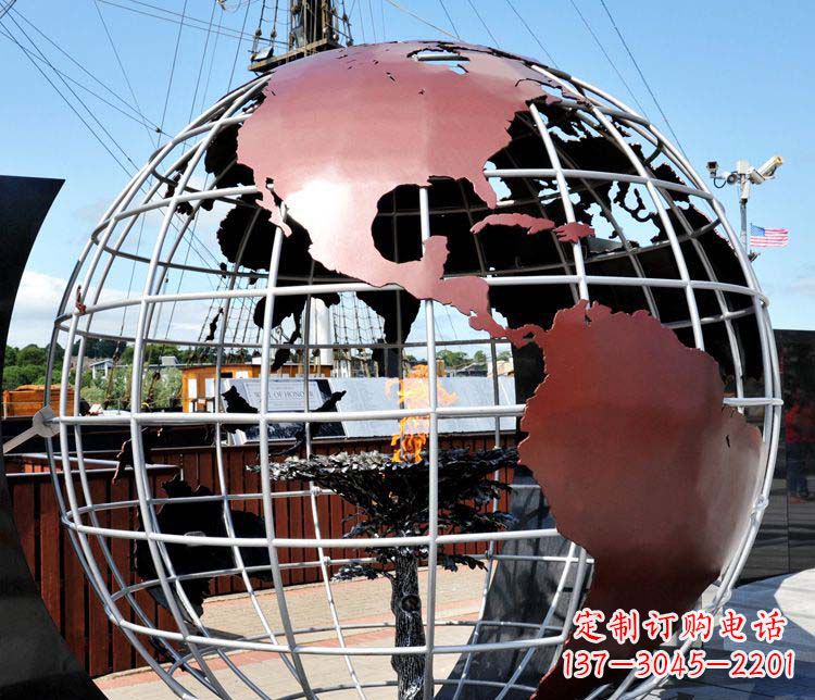 聊城不锈钢地球仪雕塑精美的艺术品