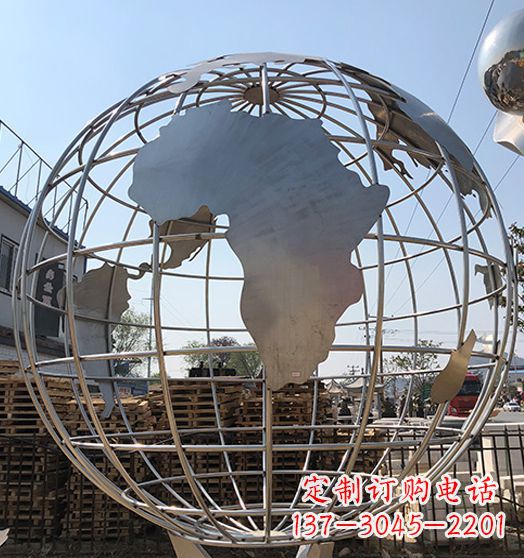 聊城不锈钢地球仪雕塑精美的艺术作品