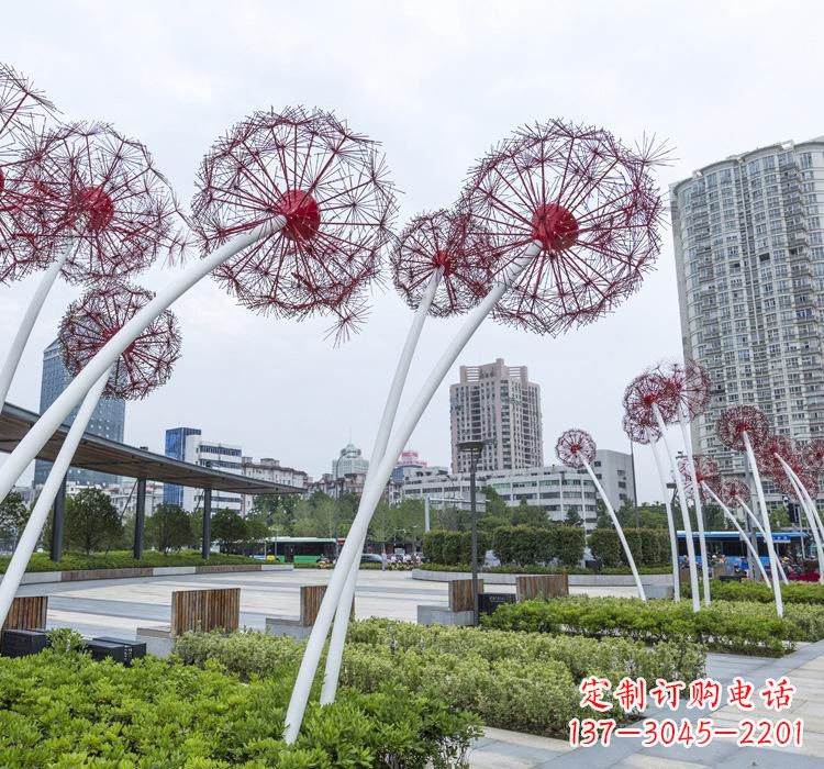 聊城不锈钢蒲公英雕塑色彩缤纷的自然之美