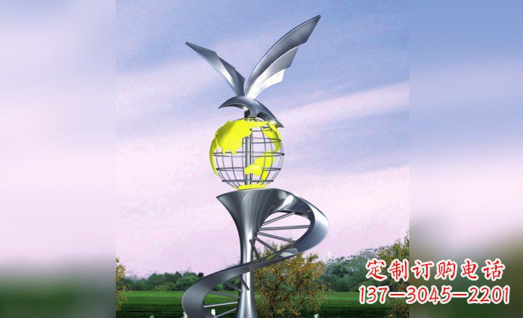聊城雄鹰展翅,不锈钢雕塑飞翔