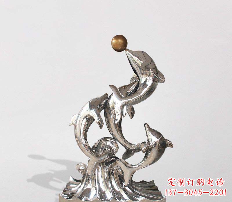 聊城不锈钢海豚雕塑精美的艺术杰作