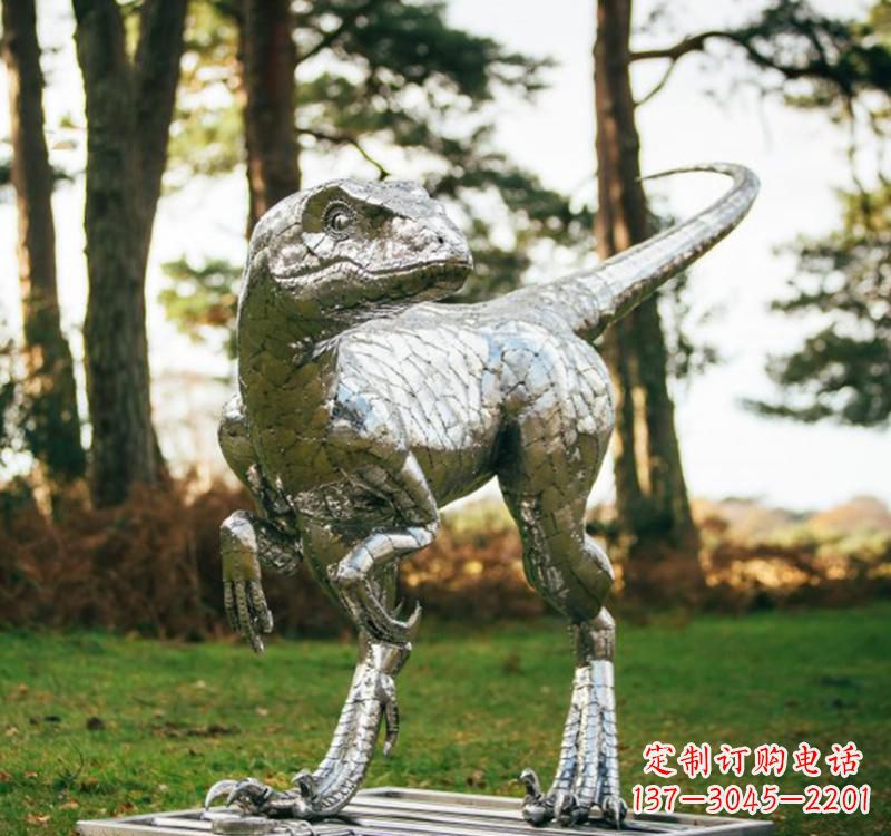 聊城不锈钢恐龙雕塑一种古老灵动的艺术