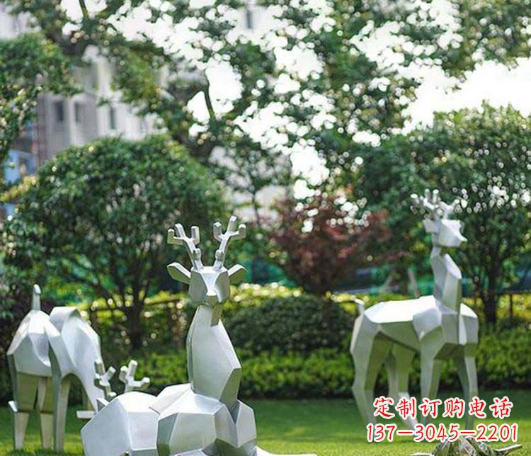 聊城不锈钢动物鹿雕塑艺术与自然的完美结合