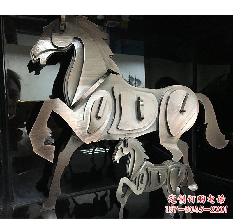 聊城不锈钢动物马雕塑艺术精美动人