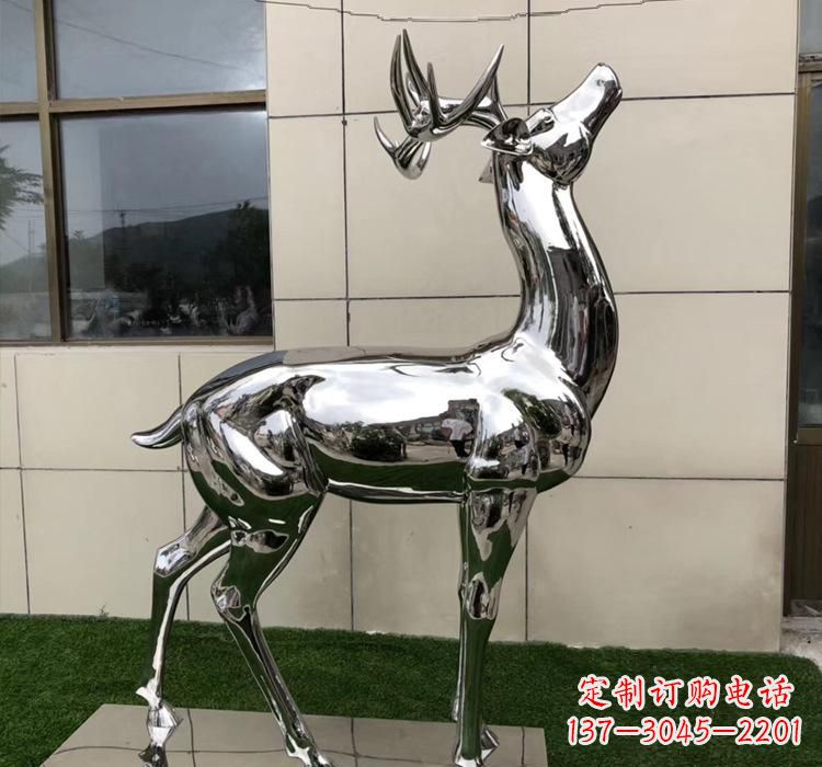 聊城不锈钢动物梅花鹿雕塑美观耐用