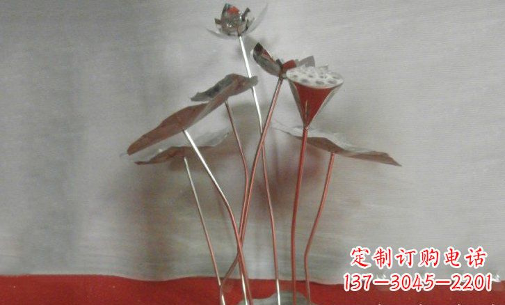 聊城不锈钢锻造的荷叶雕塑