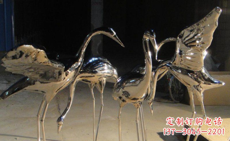 聊城仙鹤雕塑不锈钢锻造的精美艺术