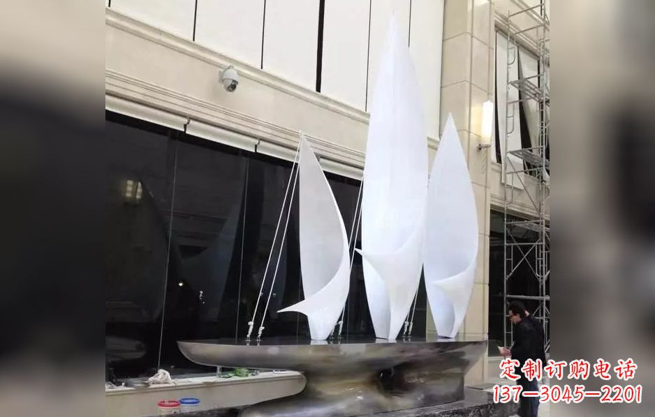聊城不锈钢帆船海洋迷人的雕塑