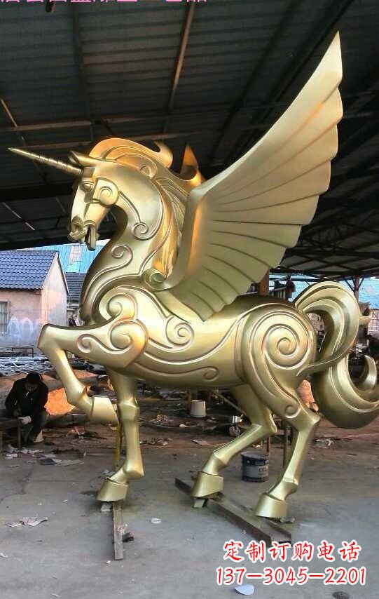 聊城不锈钢独角兽雕塑铸造精美绝伦