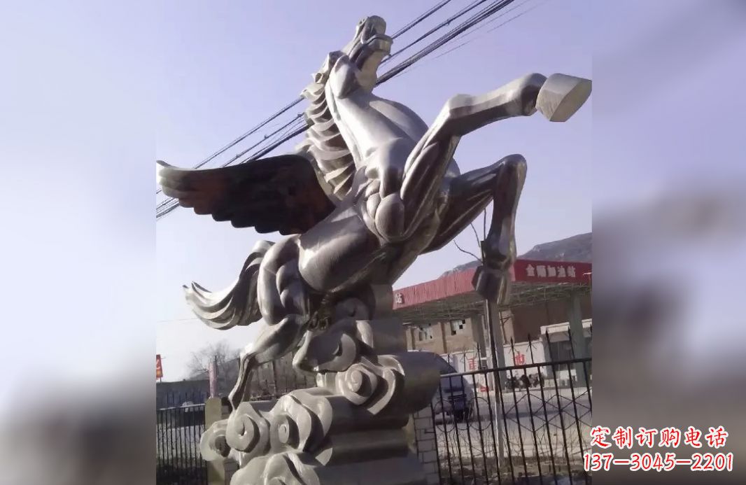 聊城不锈钢飞马雕塑精致美观的艺术作品