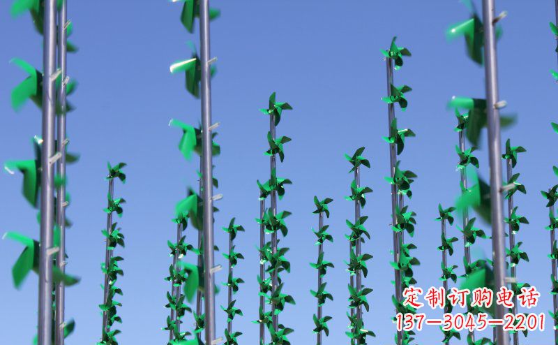 聊城不锈钢风车雕塑灵动而又精致