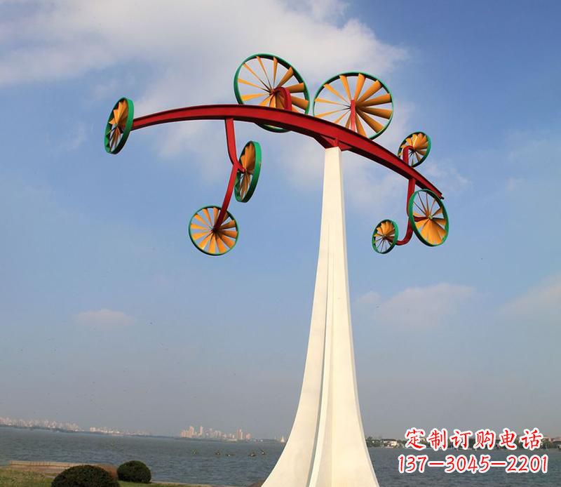 聊城不锈钢风车雕塑艺术美学的完美结合
