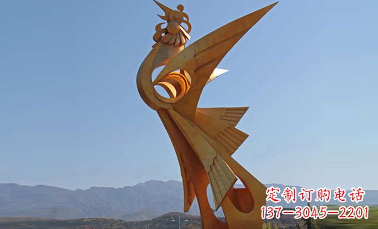 聊城不锈钢凤凰雕塑,给环境增添灵动之美