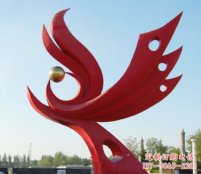 聊城不锈钢凤凰雕塑——传承千百年传统文化
