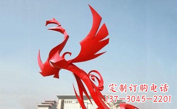 聊城不锈钢凤凰展翅雕塑精致的艺术品