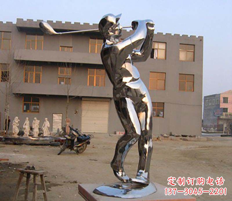 聊城高尔夫雕塑一种不锈钢制作的艺术品
