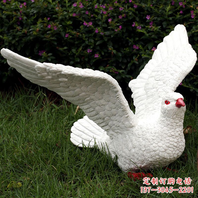 聊城不锈钢鸽子雕塑象征和平与美好