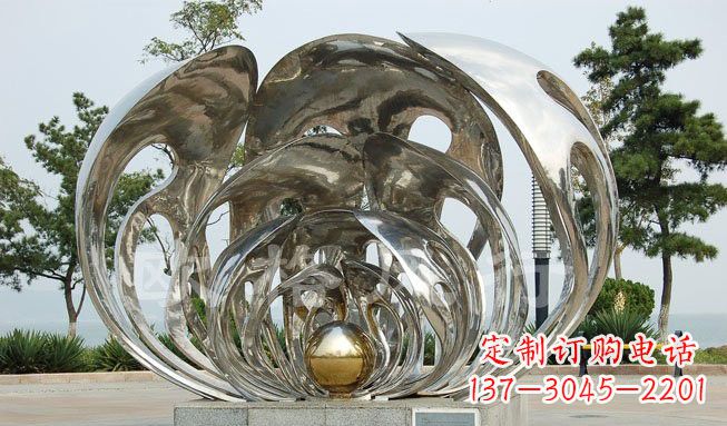 聊城不锈钢贝壳珍珠雕塑艺术的融合