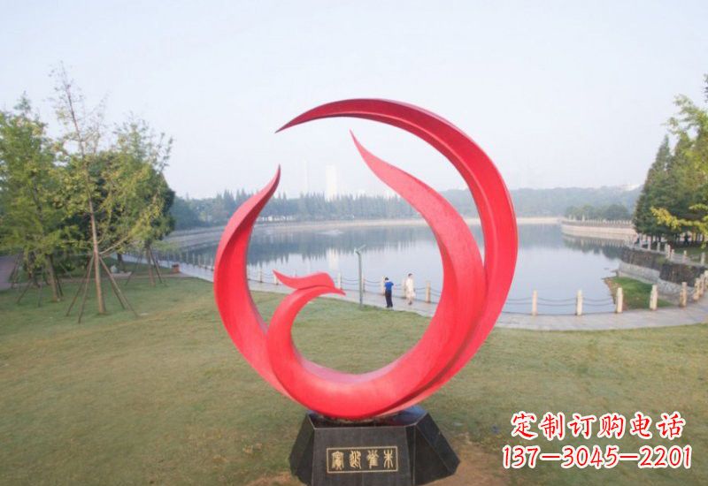 聊城凤凰雕塑——点缀不锈钢公园的美丽风景