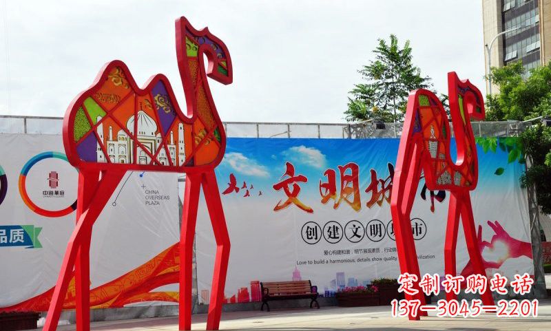 聊城不锈钢骆驼雕塑——精美的艺术之作