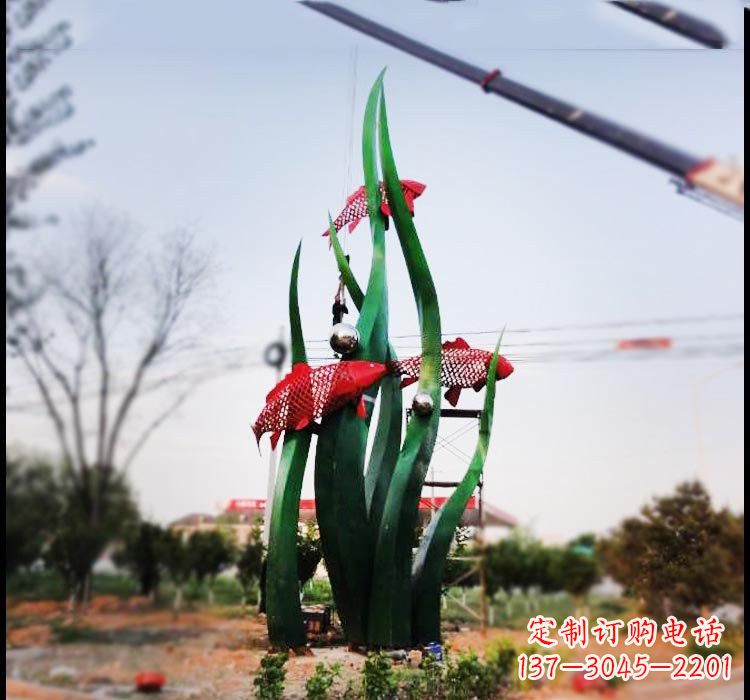 聊城不锈钢鲤鱼雕塑美轮美奂的艺术之作
