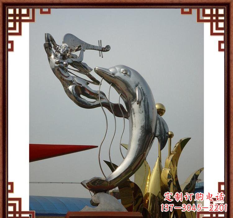 聊城不锈钢海豚雕塑——美丽的海洋艺术