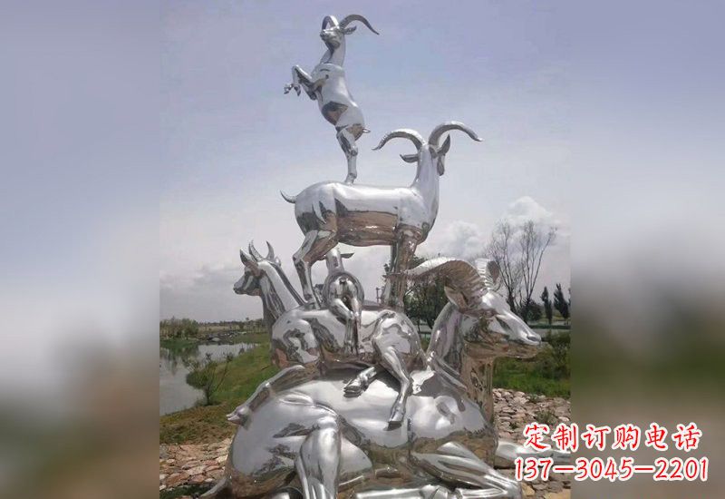 聊城不锈钢羊雕塑精美绝伦
