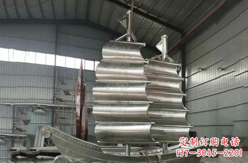 聊城不锈钢帆船雕塑海洋的象征