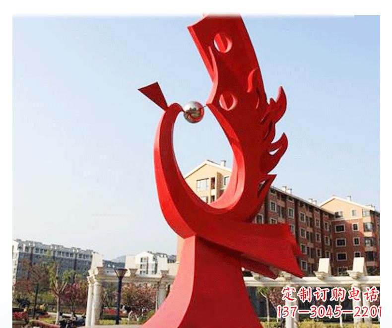 聊城不锈钢凤凰雕塑——象征着新生