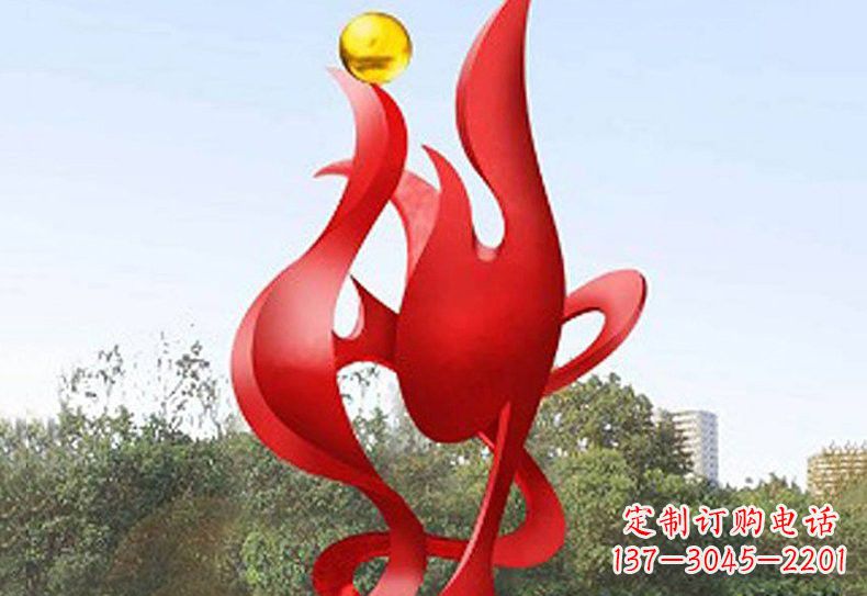 聊城不锈钢凤凰雕塑——象征着古代神兽的传奇
