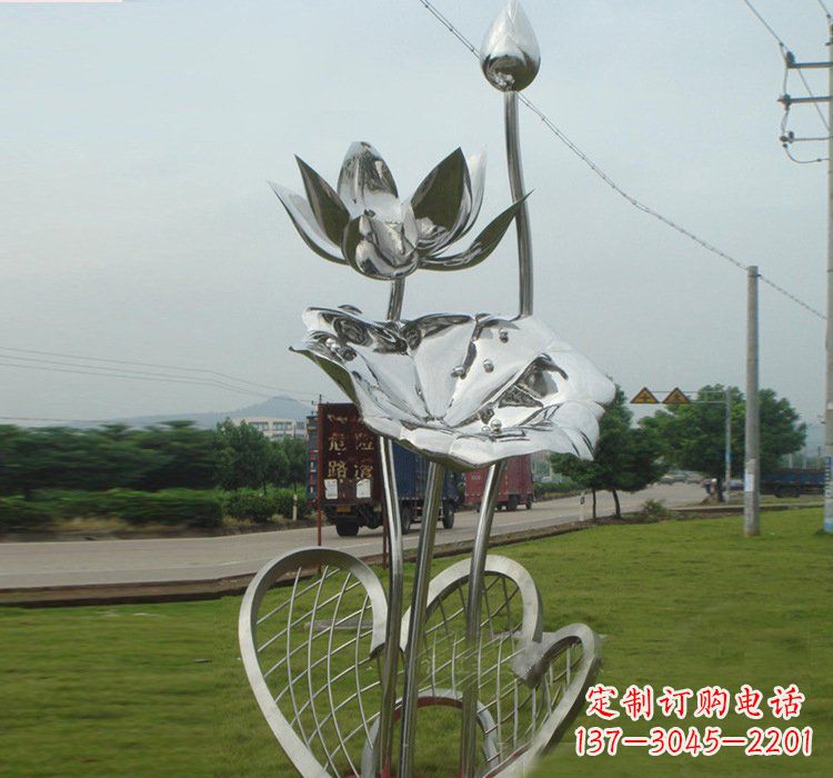 聊城不锈钢荷叶雕塑——精美优雅的艺术品