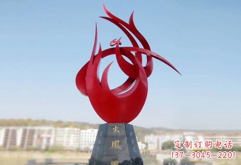 聊城凤凰雕塑——点缀不锈钢公园