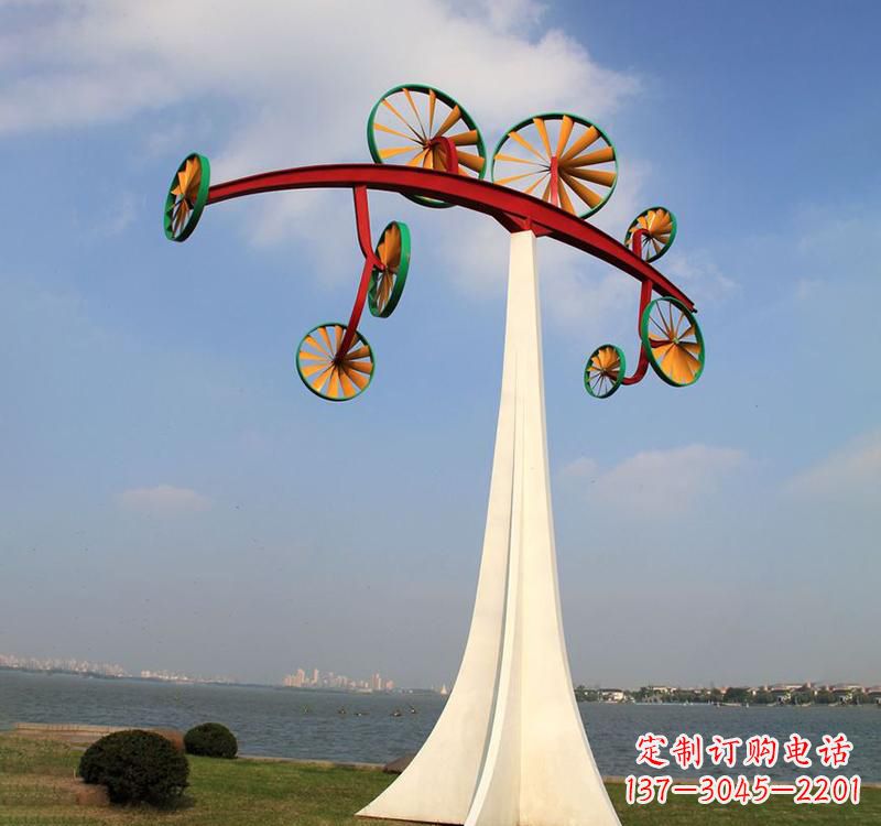 聊城不锈钢风车雕塑缔造美丽公园