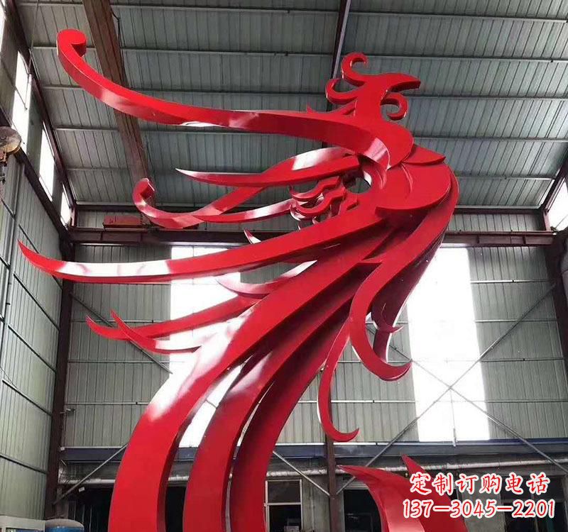 聊城不锈钢凤凰雕塑高雅而精致