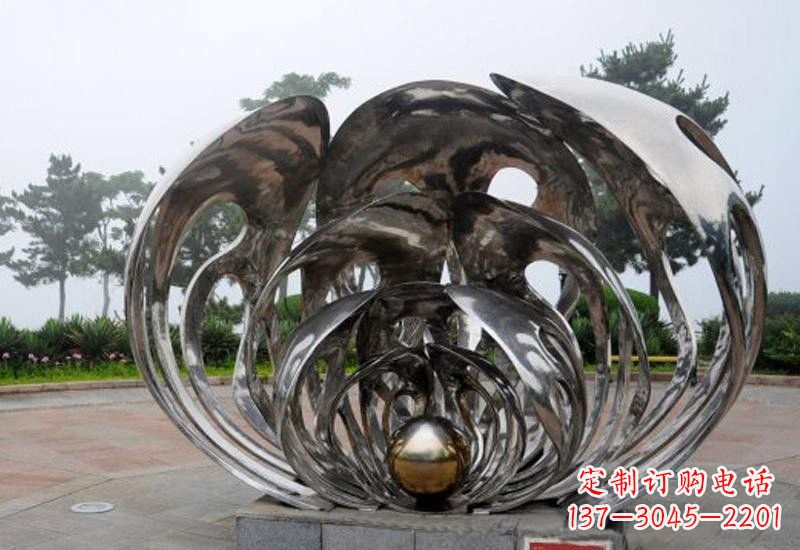 聊城不锈钢贝壳雕塑海洋风情的精美礼赞