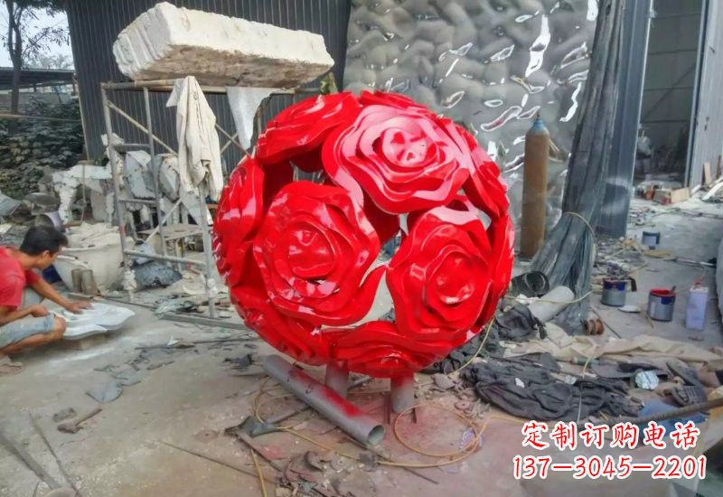 聊城不锈钢玫瑰雕塑让玫瑰之美永存
