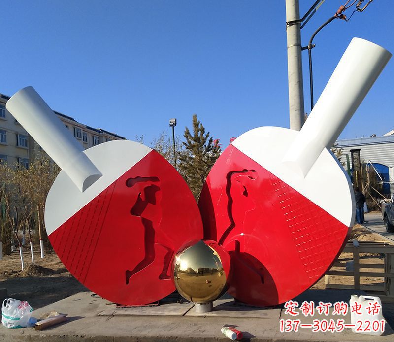 聊城不锈钢乒乓球雕塑——精致的艺术作品