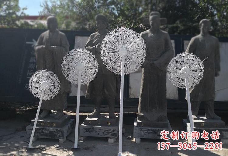 聊城不锈钢蒲公英喷泉雕塑