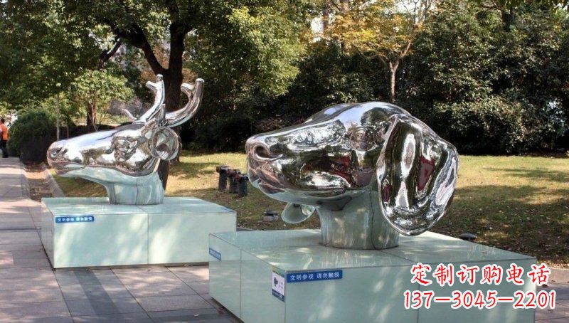 聊城不锈钢十二生肖动物头像雕塑的魅力