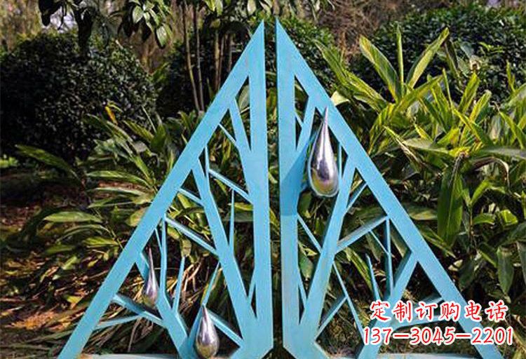 聊城不锈钢树枝雕塑——点缀不锈钢公园美景