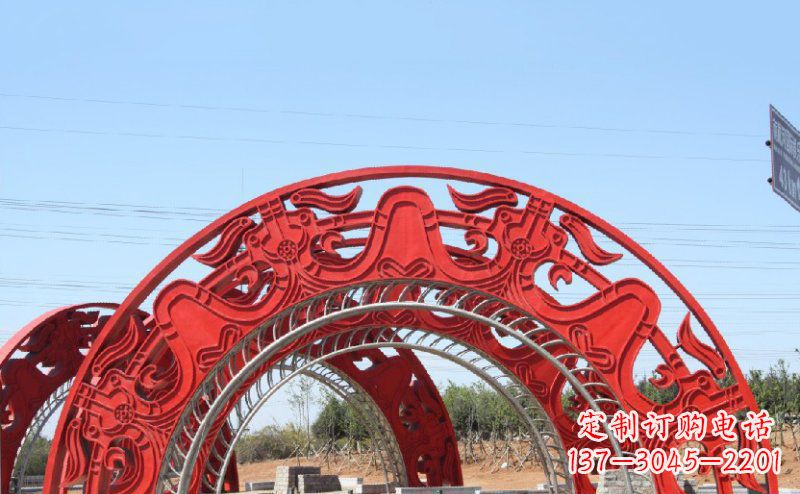 聊城不锈钢拱门雕塑美丽的艺术精品