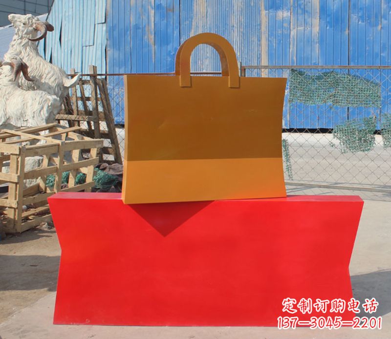 聊城精美不锈钢购物袋雕塑