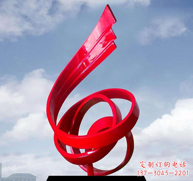聊城美丽的飘带雕塑——城市的精灵