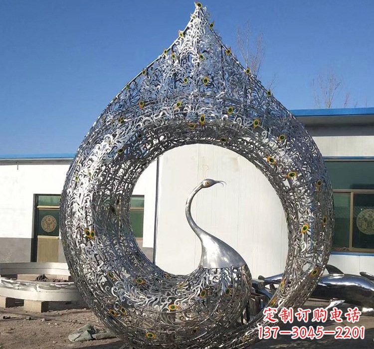 聊城优雅的不锈钢孔雀雕塑