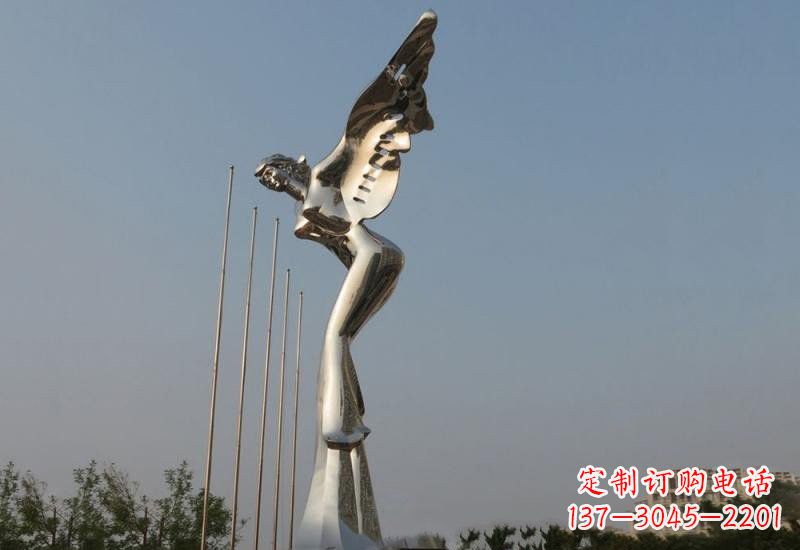 聊城不锈钢天使雕塑精美而优雅