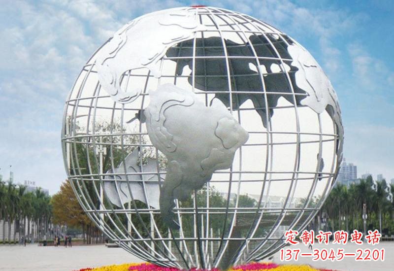 聊城不锈钢地球雕塑象征着和平与友谊