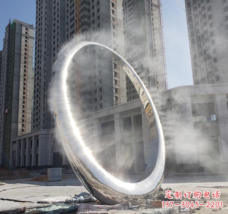 聊城不锈钢圆环雕塑给城市带来独特美感