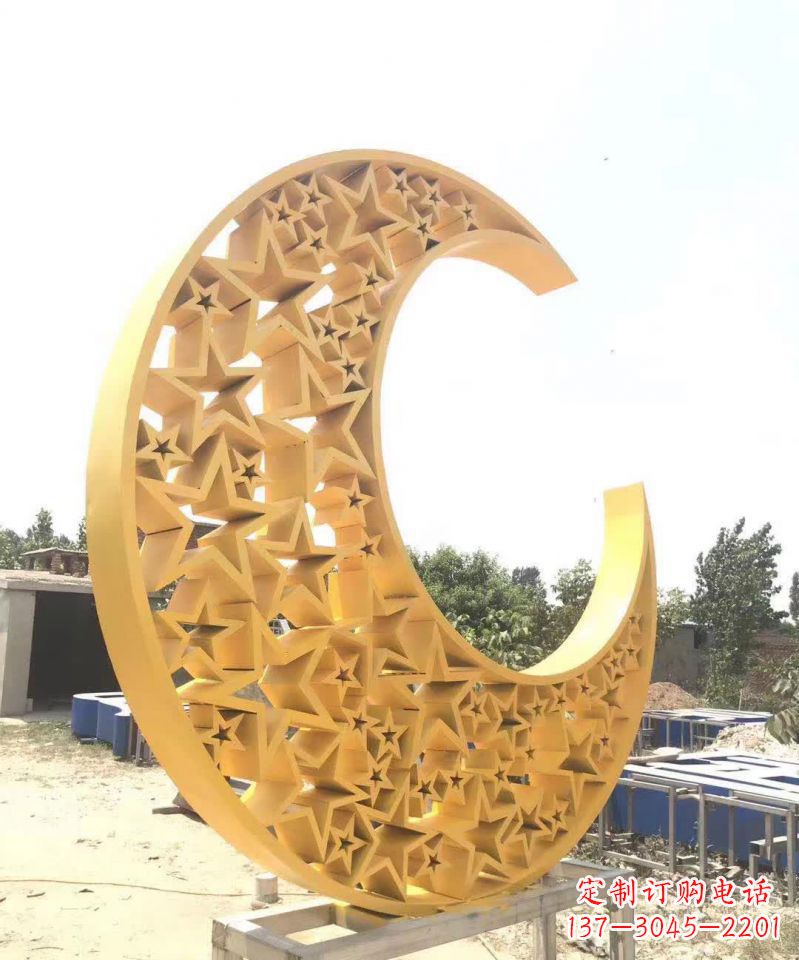 聊城不锈钢月亮雕塑象征着梦想与希望