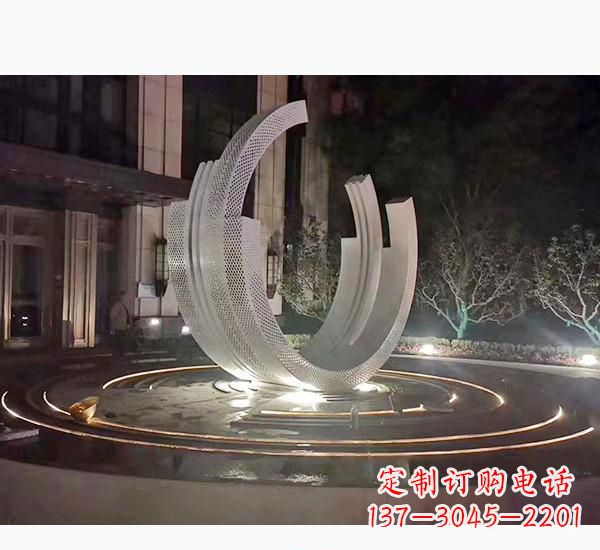 聊城不锈钢广场喷泉雕塑精美的艺术珍品
